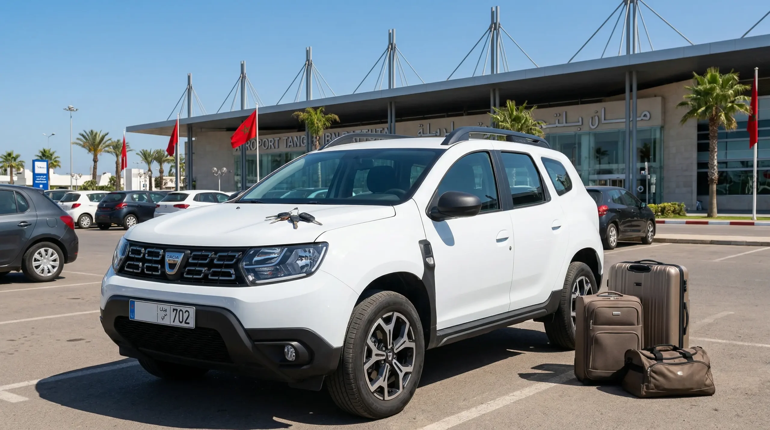 Car hire Agadir airport, vehicle ready in Al Massira car park